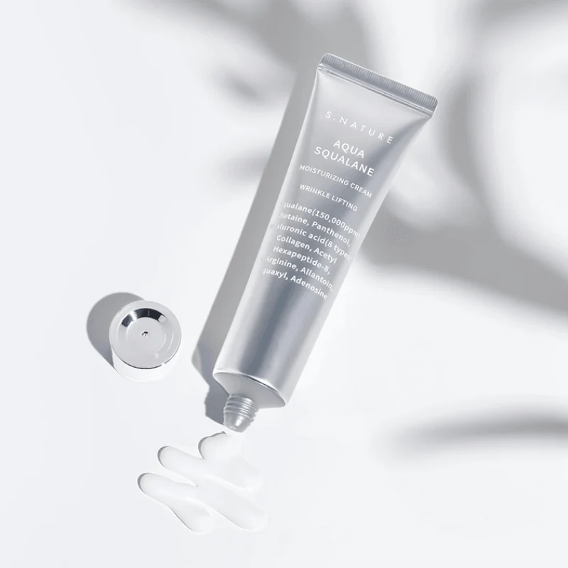 [Self-operated] S.NATURE Korean Squalane Face Cream for Sensitive Skin - Soothing, Hydrating, Moisturizing, Repairing, and Makeup Base 60ml - Refreshing, Non-sticky, Balances Oil and Water, Tightens Pores - Oliveyoung Bestseller