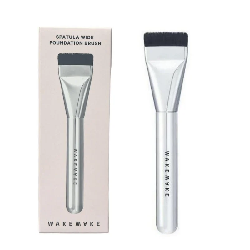 [Self-operated] Korean WAKEMAKE One-Stop Foundation Brush (1 piece) Flat head brush with no brush strokes, high coverage, makeup brush, flat head for concealing and contouring, ultra-thin and adheres well to the skin, mask brush