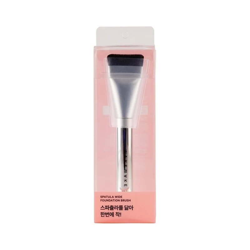 [Self-operated] Korean WAKEMAKE One-Stop Foundation Brush (1 piece) Flat head brush with no brush strokes, high coverage, makeup brush, flat head for concealing and contouring, ultra-thin and adheres well to the skin, mask brush