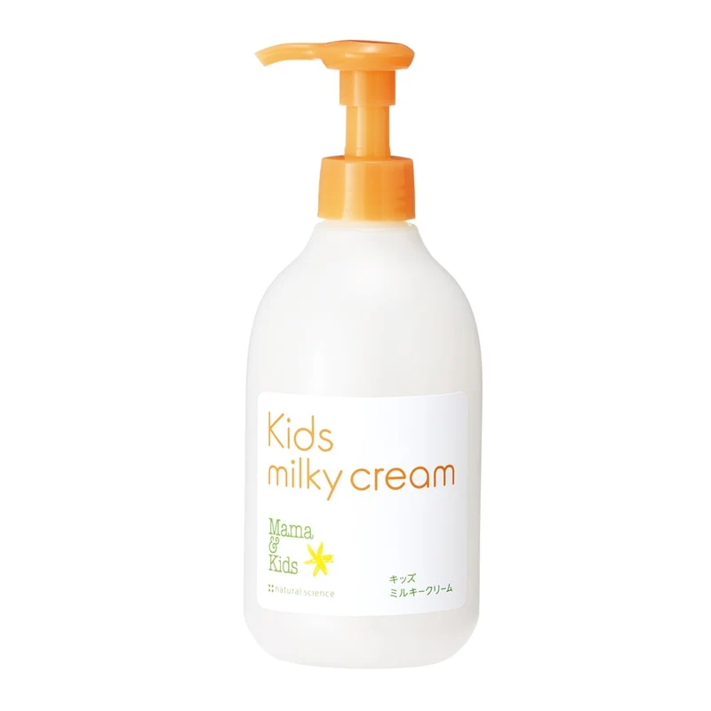 [Self-operated] Mama & Kids Japan Moisturizing Body & Face Cream for Children Aged 3-12, Large Bottle, Economy Size 310ml, Hydrating and Moisturizing Body Lotion for Autumn and Winter, Gentle Hydrating Face Cream for Children, Moisturizing Lotion to Prevent Dryness