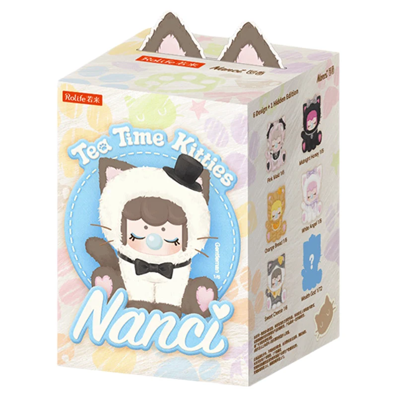 [Self-operated] Rolife Nanci Meow Meow Afternoon Tea Plush Series Blind Box (1 box), plush blind box gift shipped randomly.