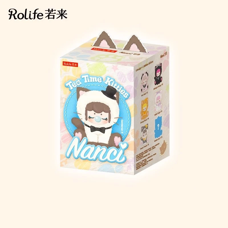 [Self-operated] Rolife Nanci Meow Meow Afternoon Tea Plush Series Blind Box (1 box), plush blind box gift shipped randomly.