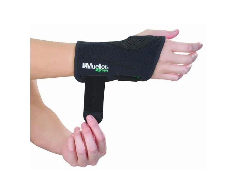 Mueller Handgelenkbandage Greenline, schwarz, Grösse L/XL, links