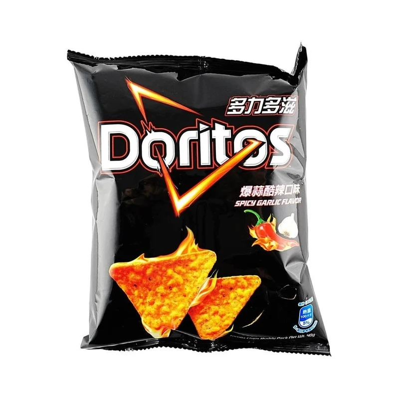 [Self-operated] Pepsi LAY'S DORITOS Corn Chips (Taiwanese Version) Garlic & Spicy Flavor 40g/bag Casual Snack Puffed Food