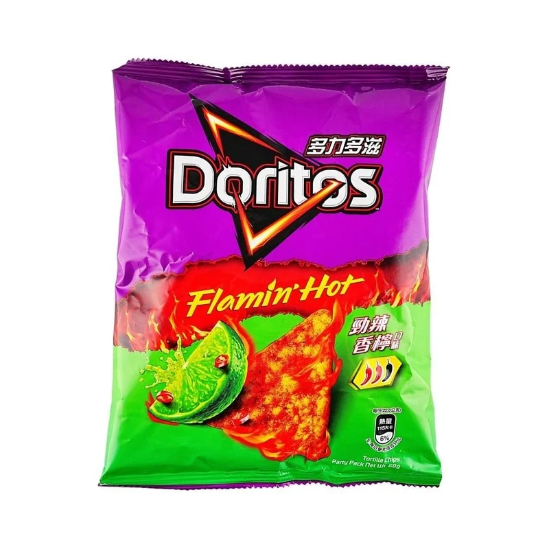 [Self-operated] Pepsi LAY'S DORITOS Corn Chips/Potato Chips (Taiwanese Version, Spicy Lemon Flavor) 68g/bag - Casual Snack/Puffed Food