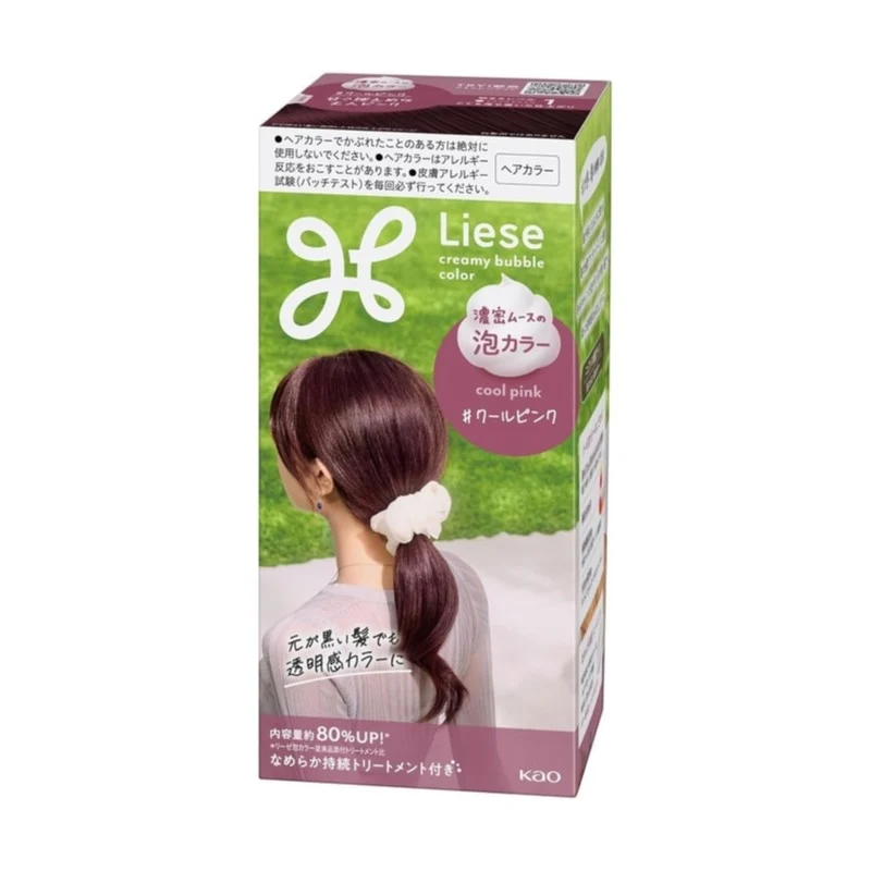 [Self-operated] Kao Liese Foam Hair Dye (Cool Pink) 115ml (Japan) - Do your own foam hair dye at home!