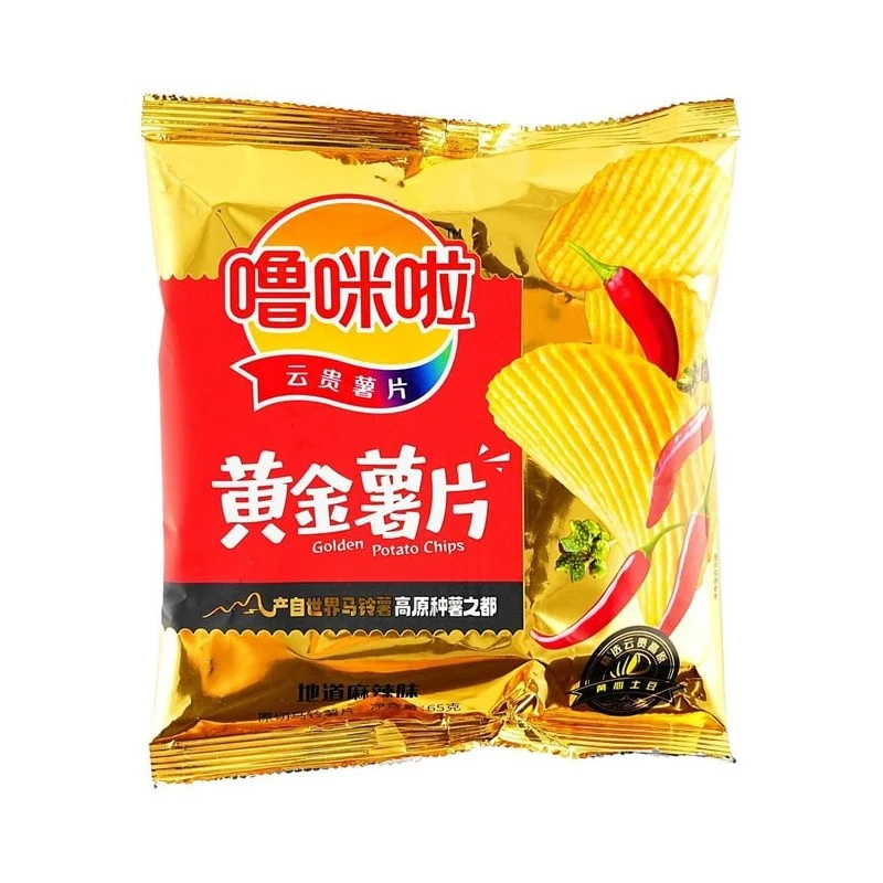 [Self-operated] LumiLa Yunnan-Guizhou Golden Potato Chips, Authentic Spicy Flavor, 65g, Yunnan Specialty Snack Puffed Food