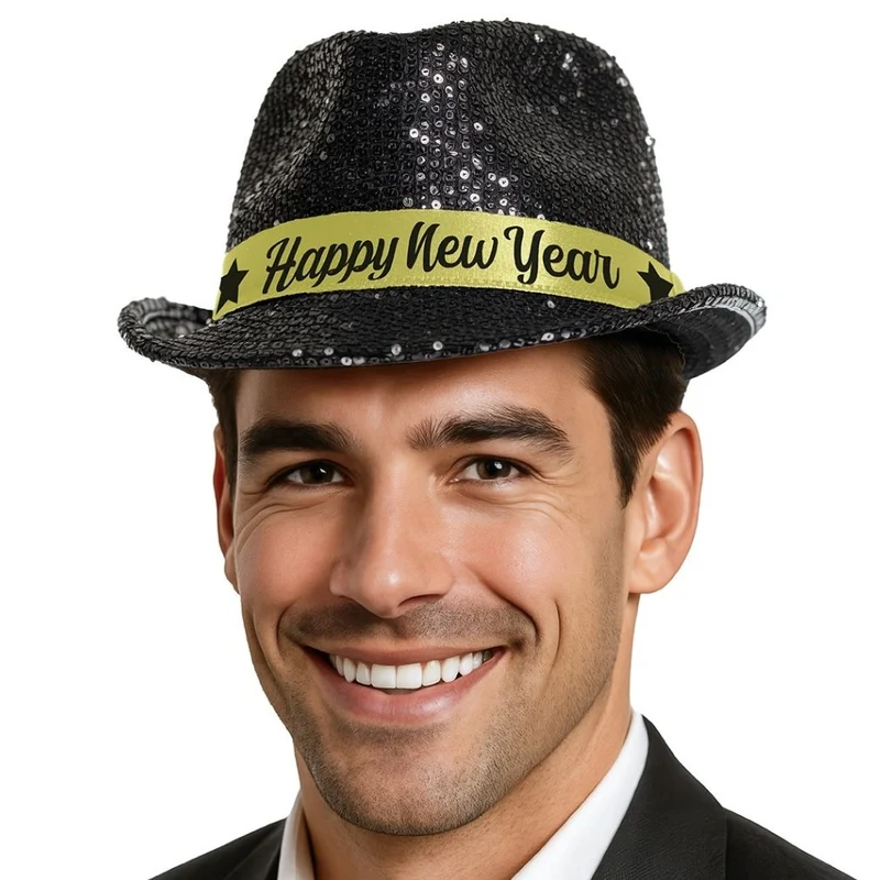 Schwarzer Silvesterhut