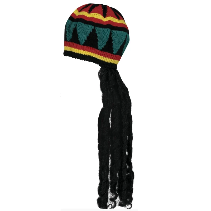 Jamaika-Mütze mit Rastas