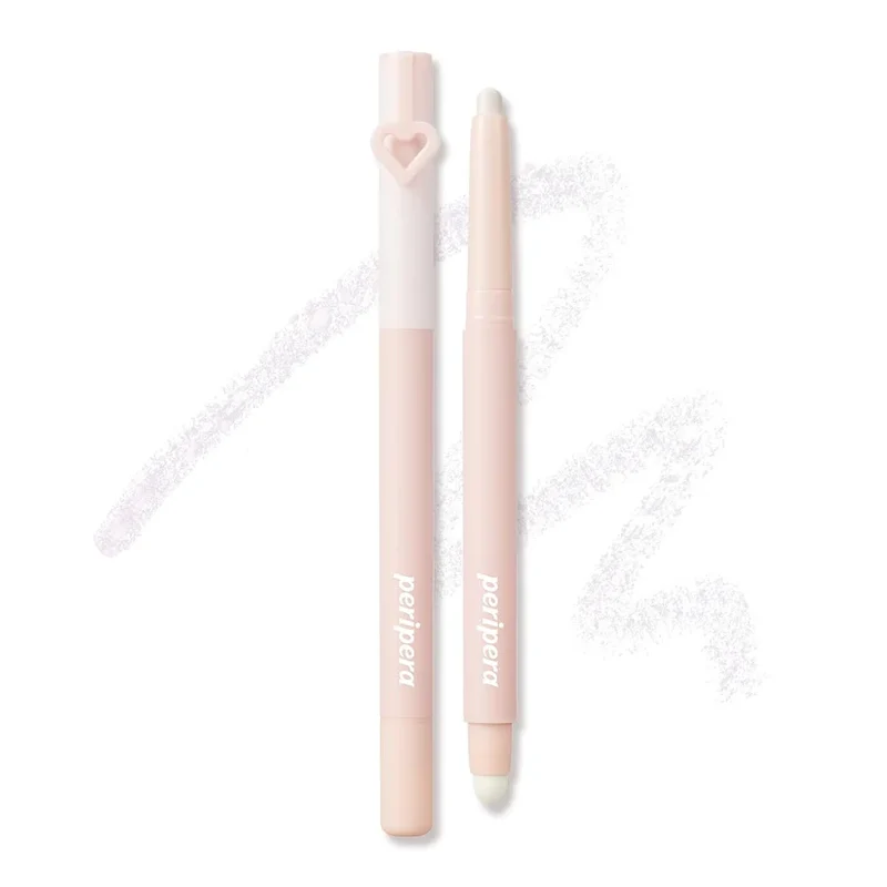 [Self-operated] Korean CLUB CLIO PERIPERA Heart-Fluttering Double-Ended Aegyo-sal Eyeshadow Stick #P01 Icy Breeze 0.7g Aegyo-sal Makeup Essential for Beginners - Waterproof and Smudge-proof Aegyo-sal Pen