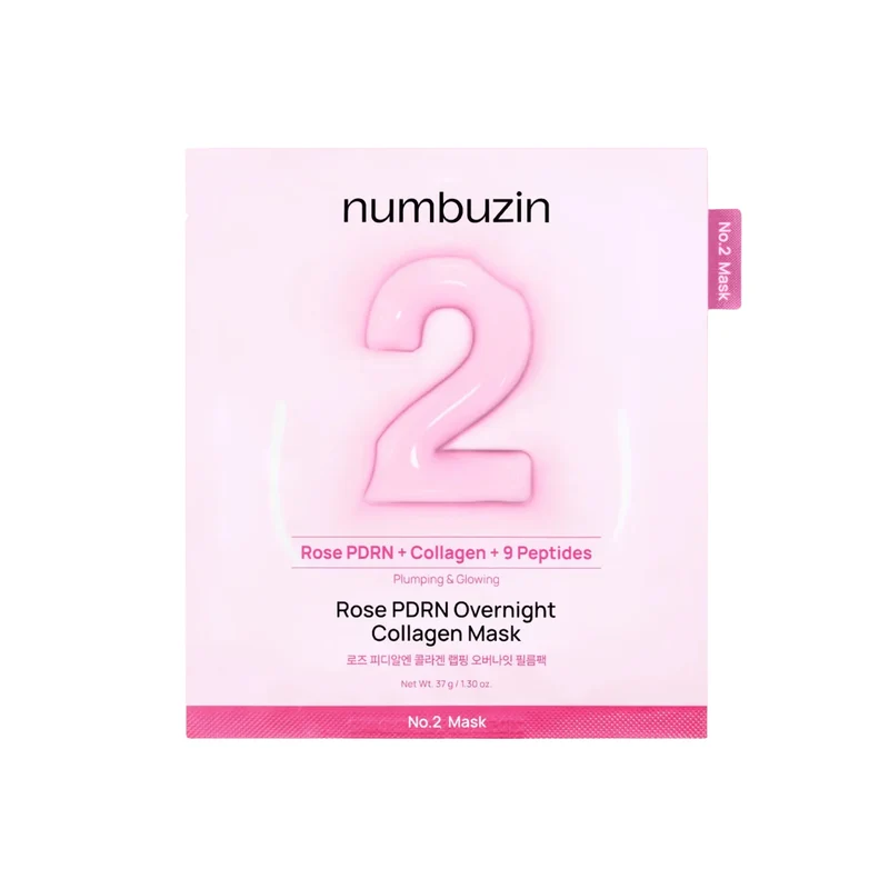 [Self-operated] NUMBUZIN Digital NO.2 PDRN Night Collagen Sleeping Mask (4 sheets) from Korea - Hydrating, Moisturizing, Firming, and Pore-Minimizing Rose Mask