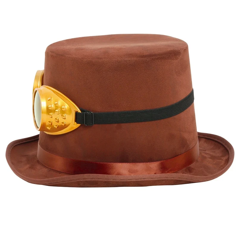 Steampunk-Braune Zylinder mit Brille