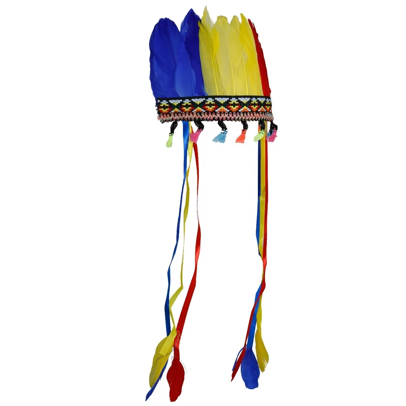 Indio-Federschmuck in bunten Farben