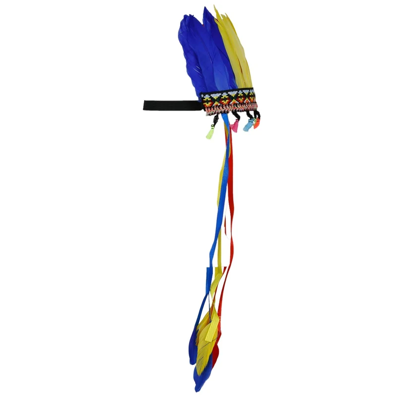 Indio-Federschmuck in bunten Farben