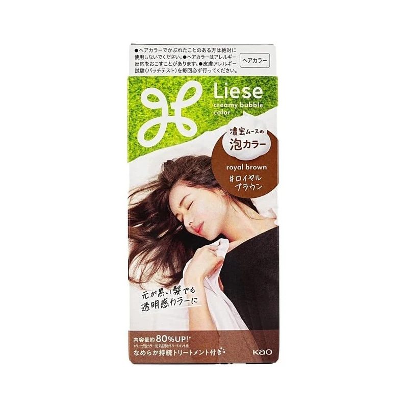 [Self-operated] Kao Liese Foam Hair Dye Royal Brown 115ml (Japan) - DIY Foam Hair Dye with Plant-Based Ingredients