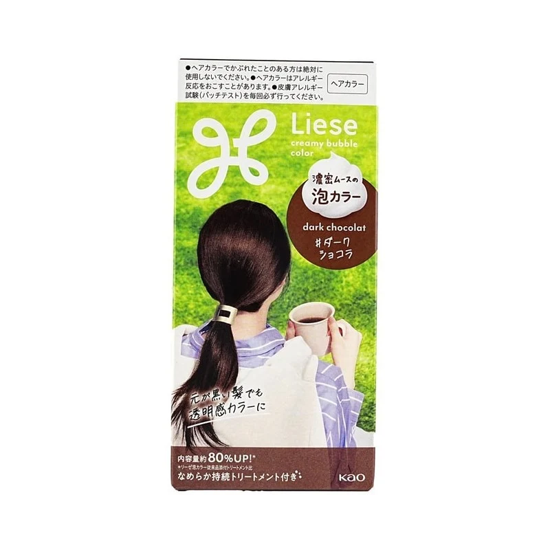 [Self-operated] Kao Liese Foam Hair Dye (Chocolate Dark Brown) 115ml (Japan) - DIY Foam Hair Dye with Plant-Based Ingredients