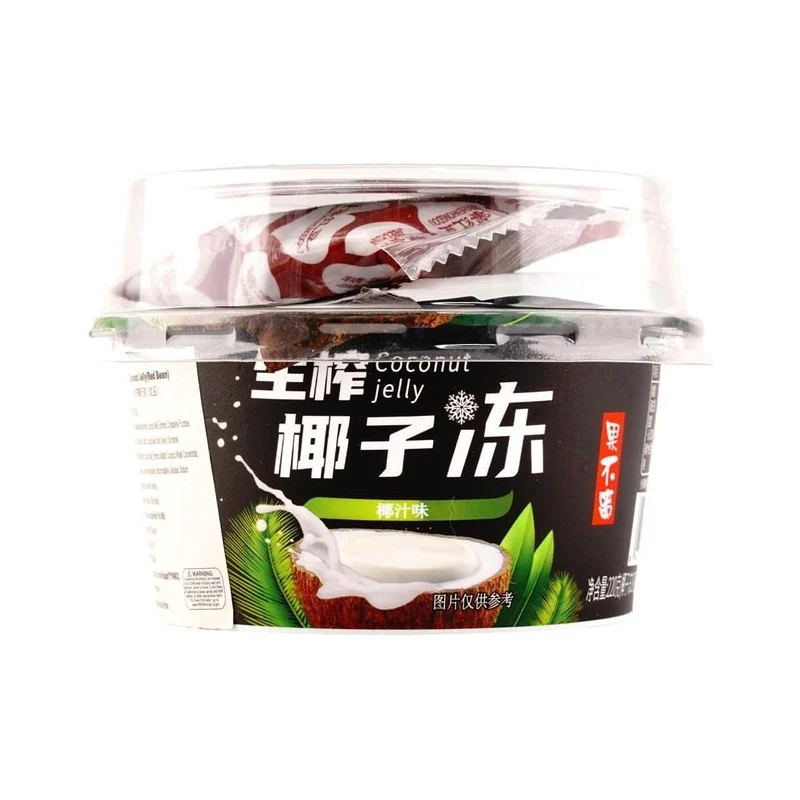 [Self-operated] Chinese Fruit & Coconut Jelly with Red Bean Flavor 220g, Sugar-free Red Bean Pudding Jelly Dessert