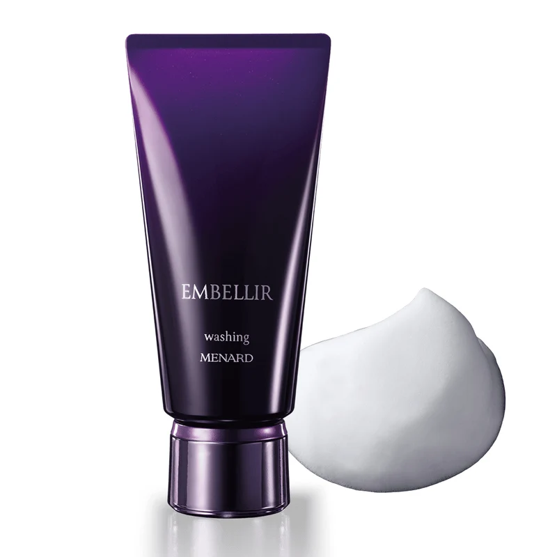 [Self-operated] Japan MENARD Meiinaduo EMBELLIR Black Lingzhi Facial Cleanser 130g Gentle Moisturizing Cleanser Facial Cleanser Deep Cleansing Without Tightening