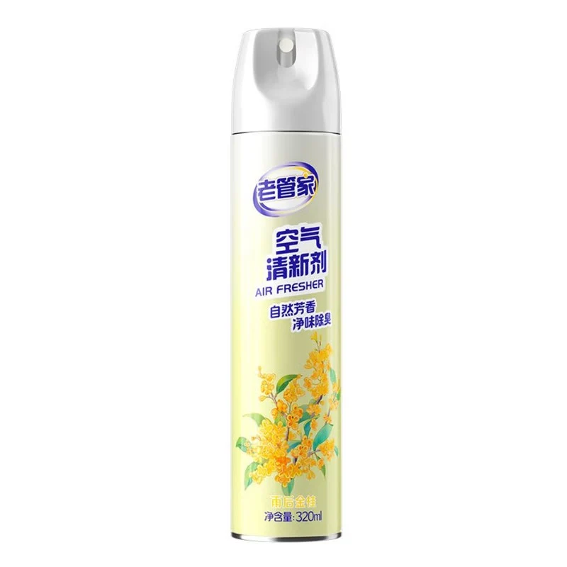 【Self-operated】China Old Housekeeper Air Freshener After the Rain Golden Osmanthus 320ml Indoor Deodorizing Spray Deodorizing Air Freshener Fragrance Fresh Deodorizing Spray