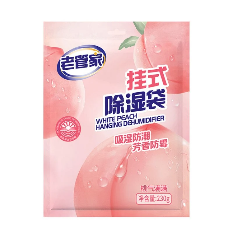 【Self-operated】China Old Housekeeper Peach Qi Manman Dehumidification Bag 230g Hanging Moisture-proof and Mildew-proof Moisture-absorbing Bag