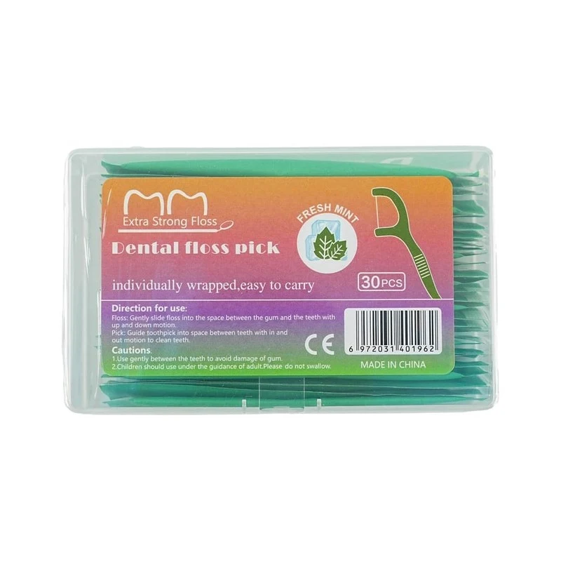 [Self-operated] China Xinshu Yunjian Fruit Flavor Ultra-fine Dental Floss Sticks Mint Flavor 30 Count Disposable Toothpicks and Dental Floss Household Large Package Dental Floss Sticks and Toothpicks