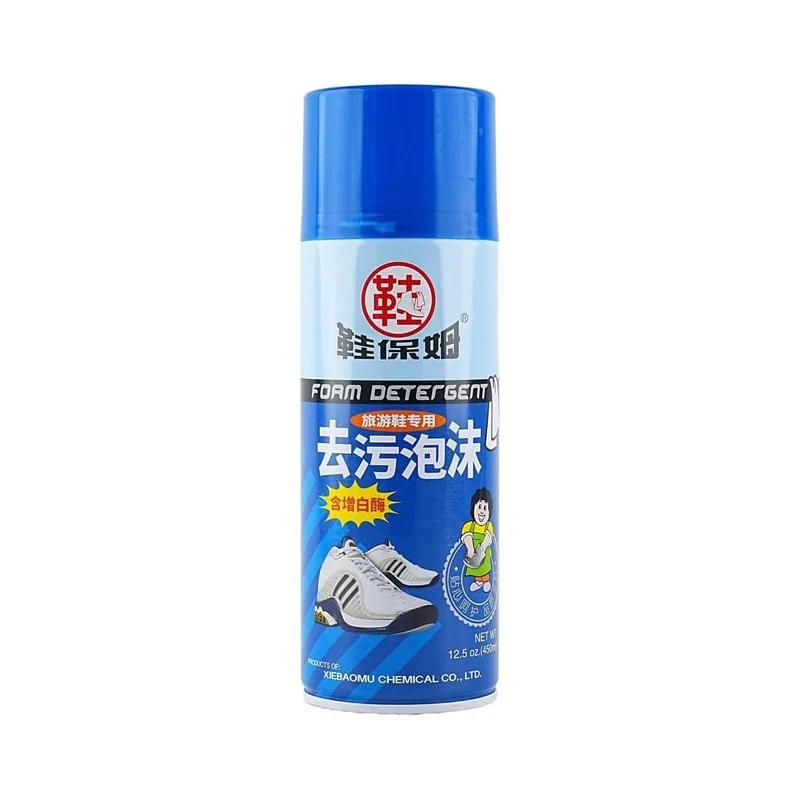 【Self-operated】China Shoe Nanny Decontamination Foam Sports Shoe Cleaner 450ml White Shoe Decontamination Whitening Agent Shoe Washing Artifact