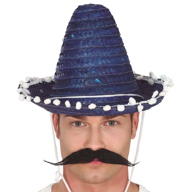 Kleiner, blauer Mexikanischer Sombrero