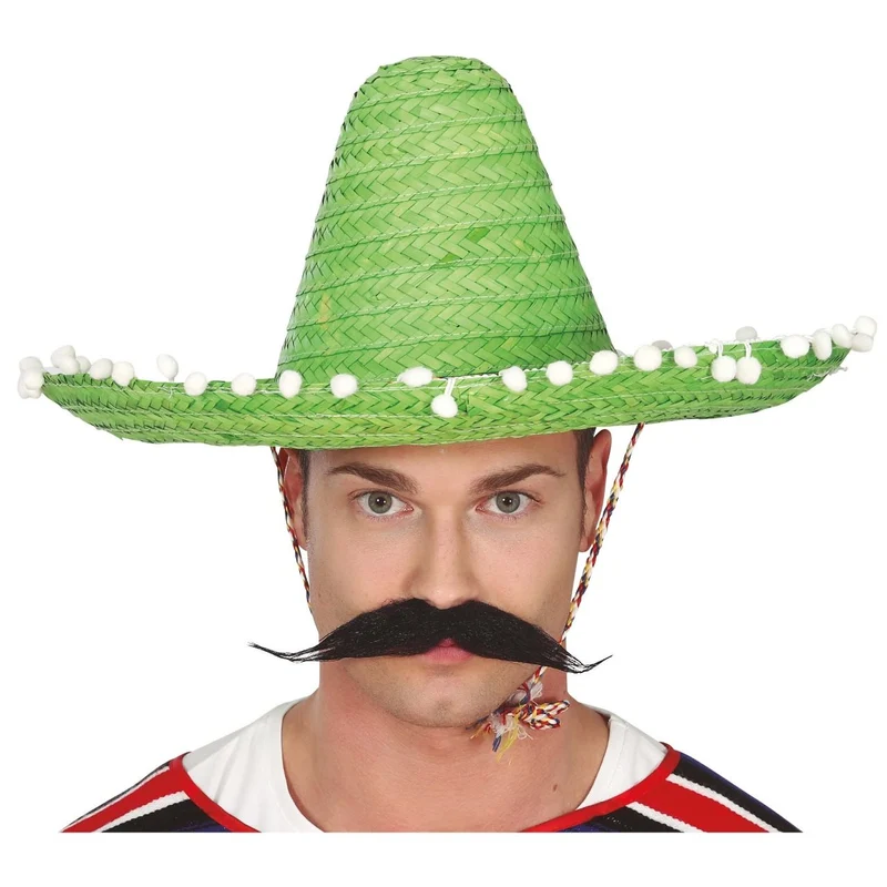 Grüner Mexikanischer Sombrero mit Quasten