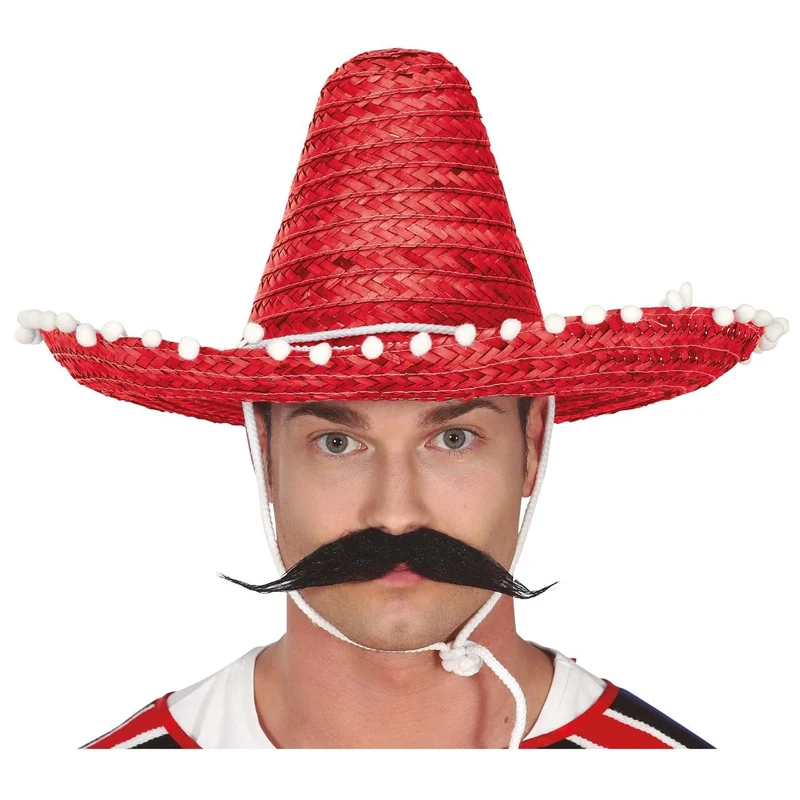 Roter Mexikanischer Sombrero mit Quasten