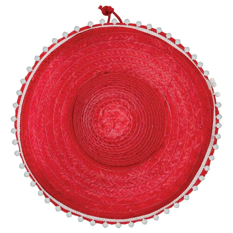 Roter Mexikanischer Sombrero mit Quasten