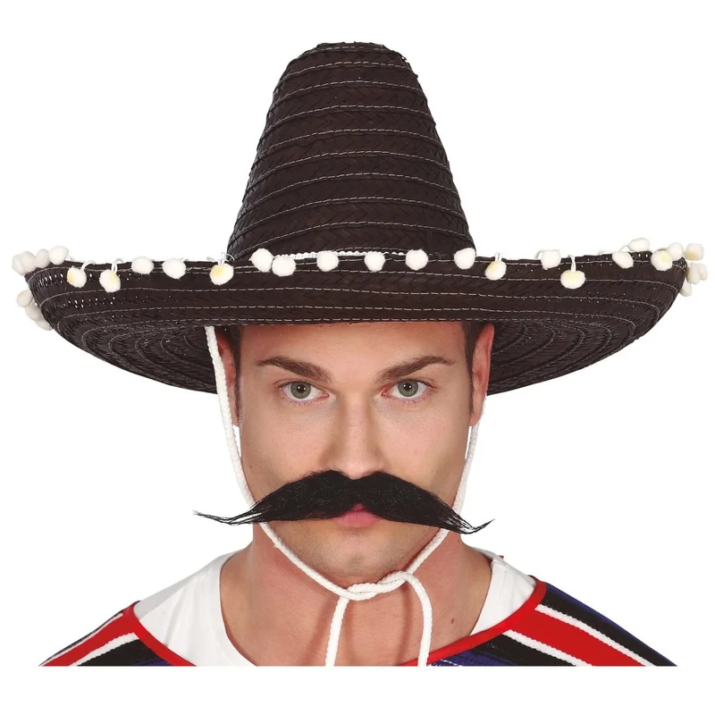 Schwarzer Mexikanischer Sombrero mit Quasten
