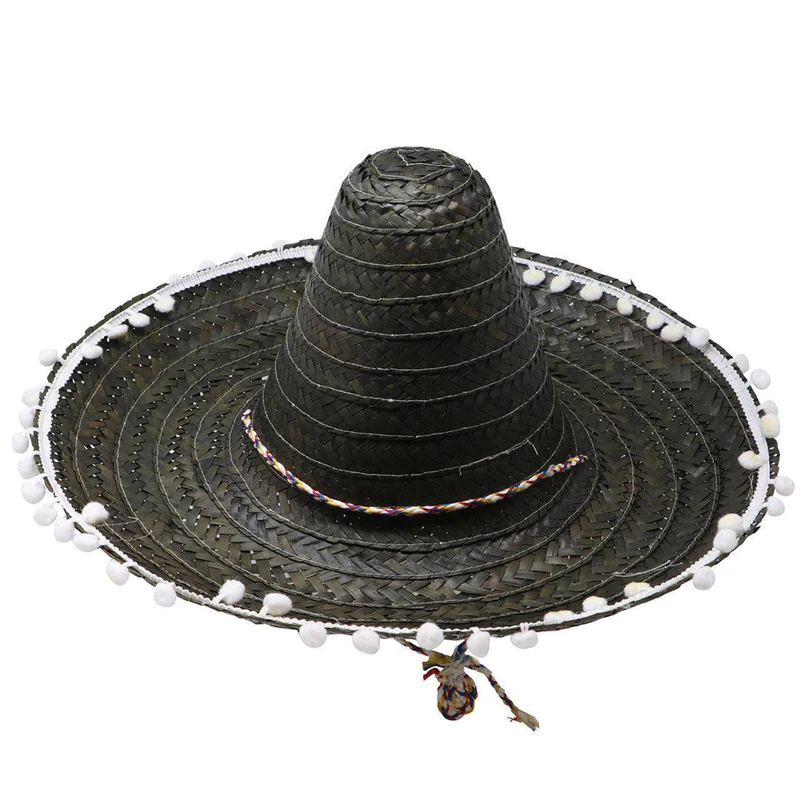 Schwarzer Mexikanischer Sombrero mit Quasten
