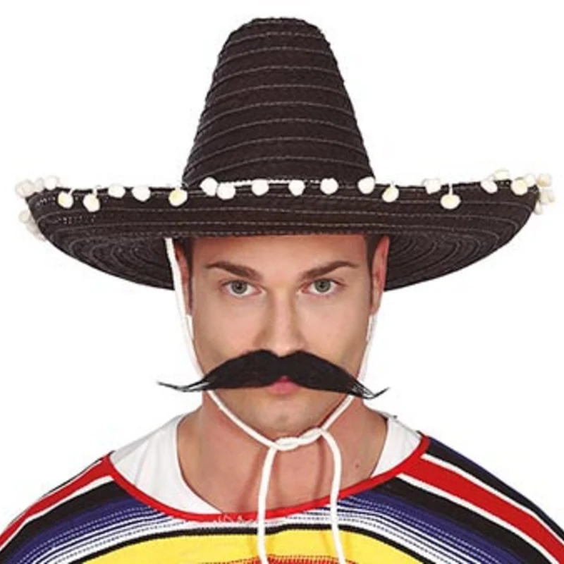 Schwarzer Mexikanischer Sombrero mit Quasten
