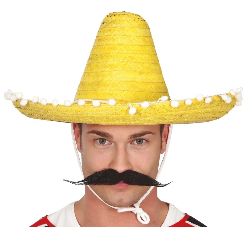 Gelber Mexikanischer Sombrero mit Quasten