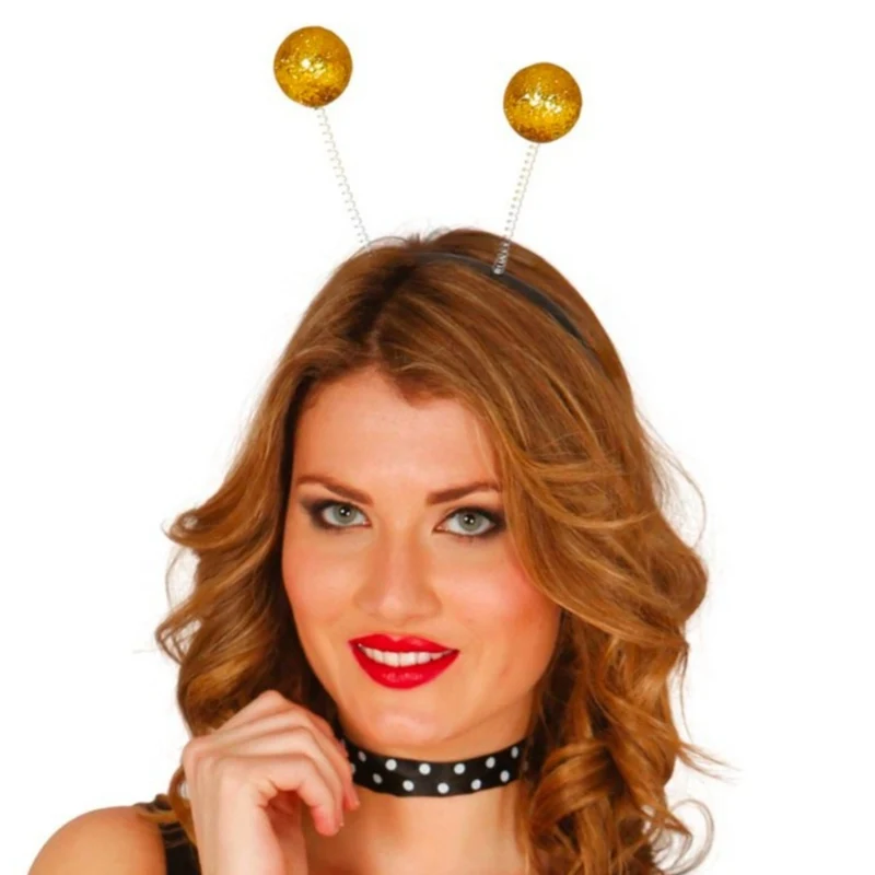 Goldglitzer-Kugel-Haarreif