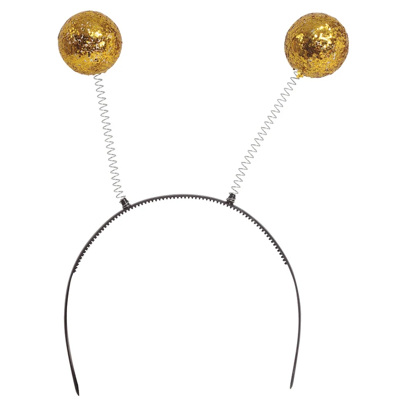 Goldglitzer-Kugel-Haarreif
