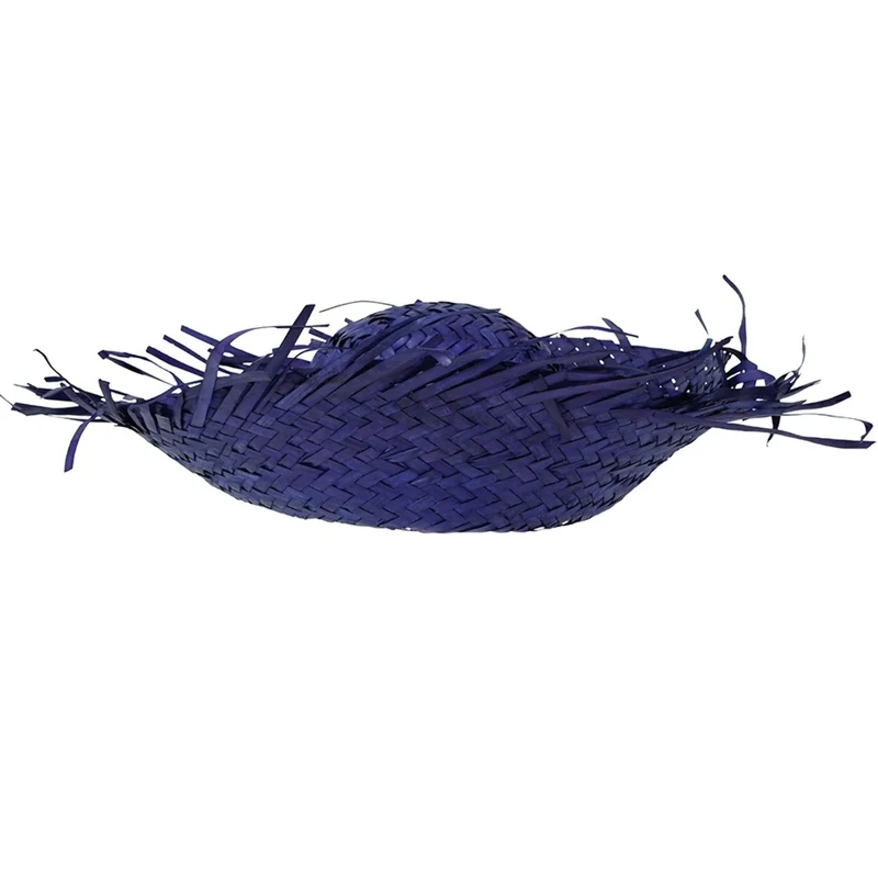 Blauer Strohhut