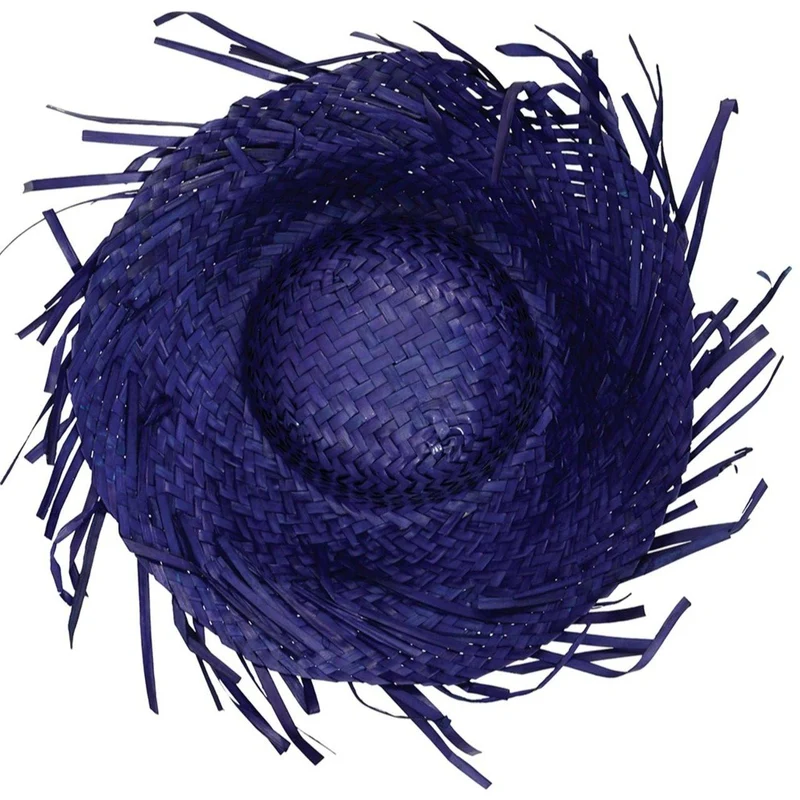 Blauer Strohhut
