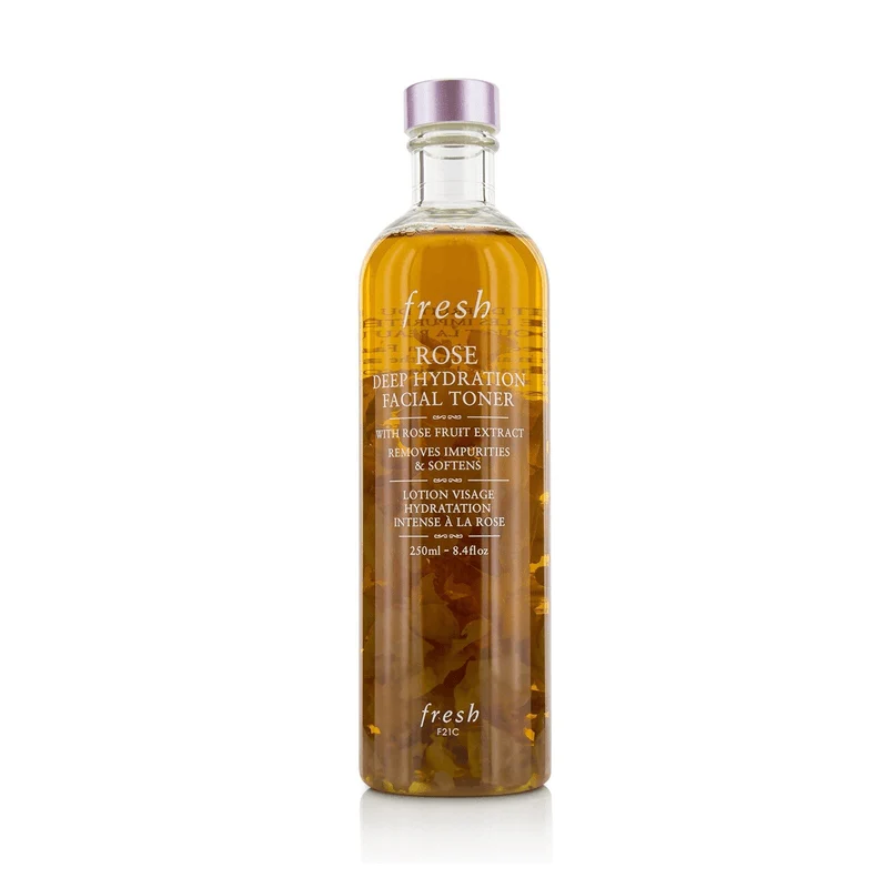 Fresh Damascus Rose Petal Water Toner 250ml Hydrates, Improves Dullness, Soothes Skin