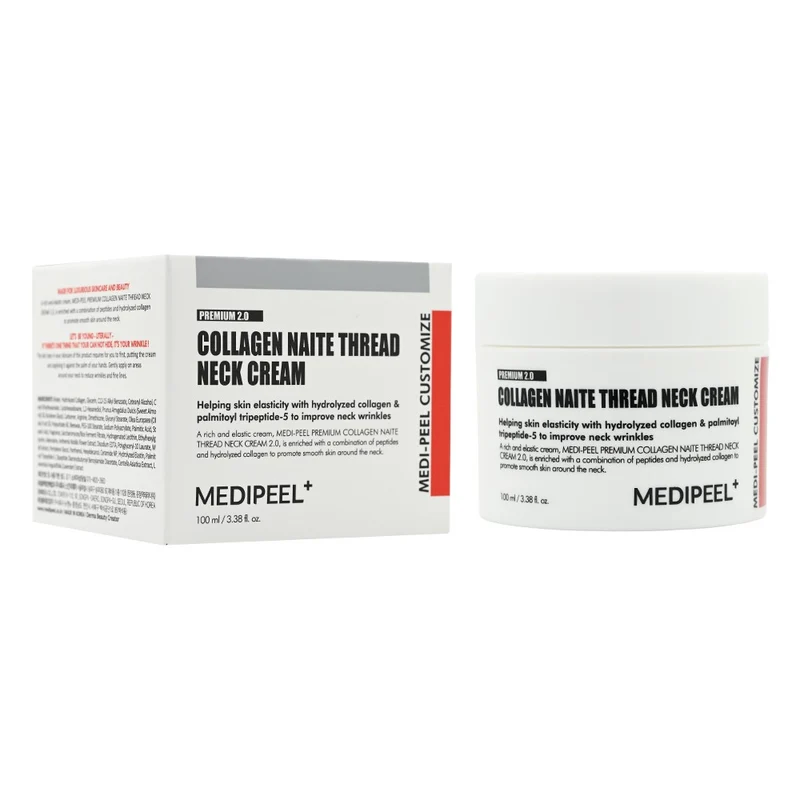 MediPeel 2.0 Upgraded Anti-Wrinkle Neck Cream (100ml) for smoothing, firming, and lightening fine lines in neck. Available for beauty salons.