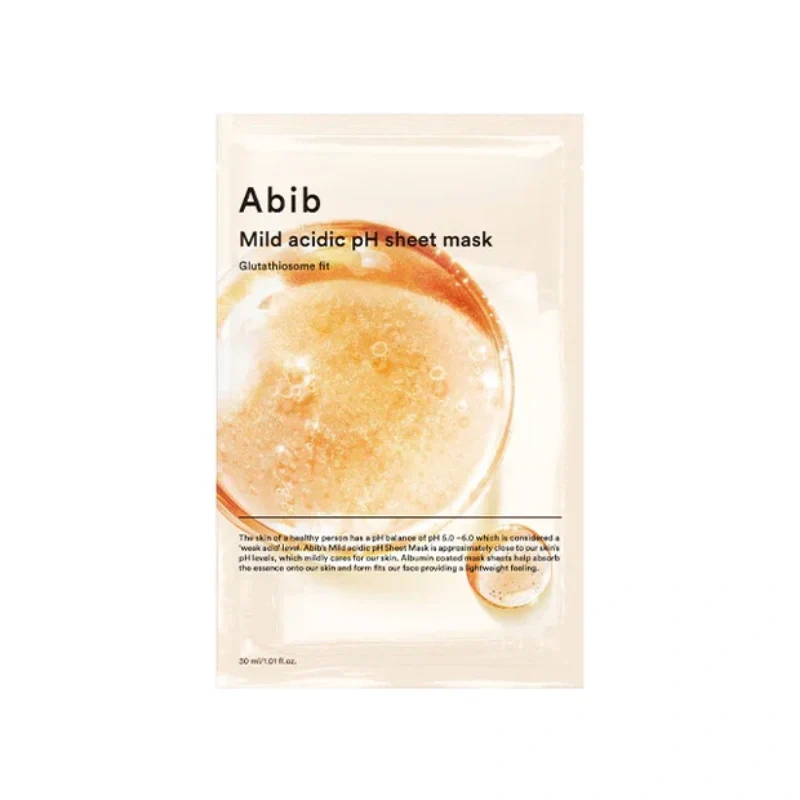 Abib Weakly Acidic Glutathione Mask (1 sheet) from Korea: Moisturizing, Soothing, Firming, Whitening, Lightening, Anti-yellowing, Brightening, Smoothing