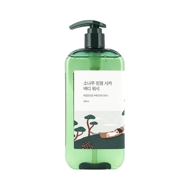 ROUND LAB Roenlai Pine Centella Asiatica Calming Soothing Shower Gel 400ml