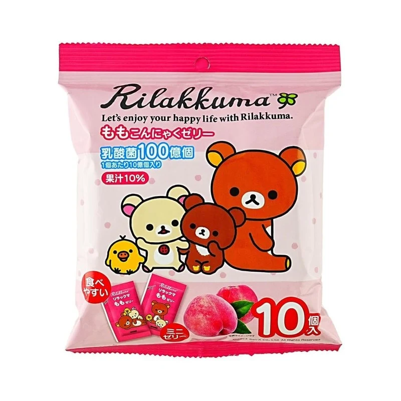 [Self-operated] YOKOO Japan x Rilakkuma Konjac Jelly Peach Flavor (10 pieces, 150g) Low in calories, 0 in fat, rich in lactic acid bacteria and 10% juice