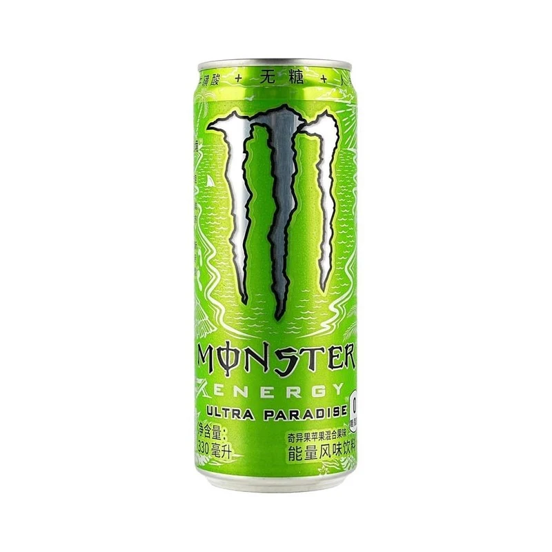 Coca-Cola Monster Energy Drink (Sweet-Free) Kiwi Apple Mixed Fruit Flavor 330ml