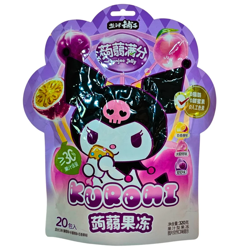 [Self-operated] China Yanjinpuzi Konjac Jelly Kuromo Edition Mixed Flavors 320g Ready-to-Eat Convenient