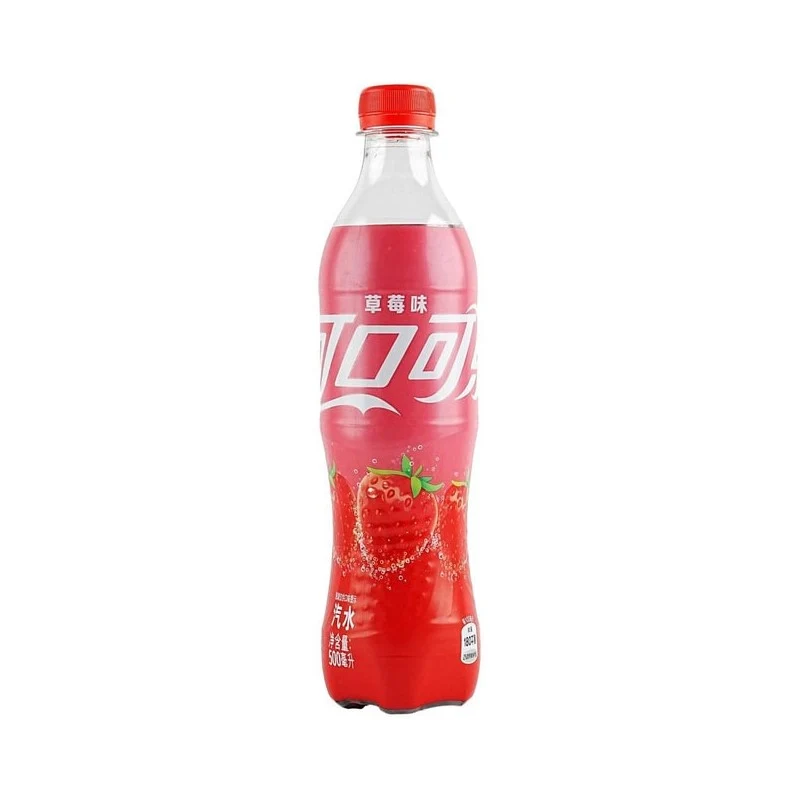 Coca-Cola Strawberry Flavored Cola 500ml Summer Fruity Carbonated Drink