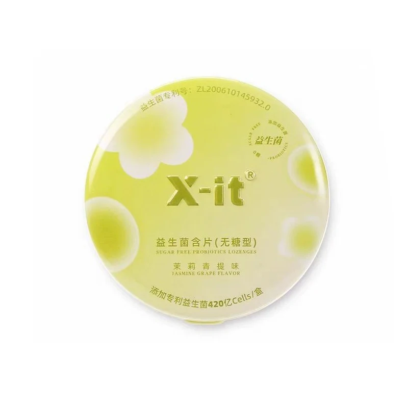 X-it Probiotic Lozenges (Jasmine and Grape Flavor, Sugar-Free, 21g) - Long-Lasting, Cooling Mints for Fresh Breath