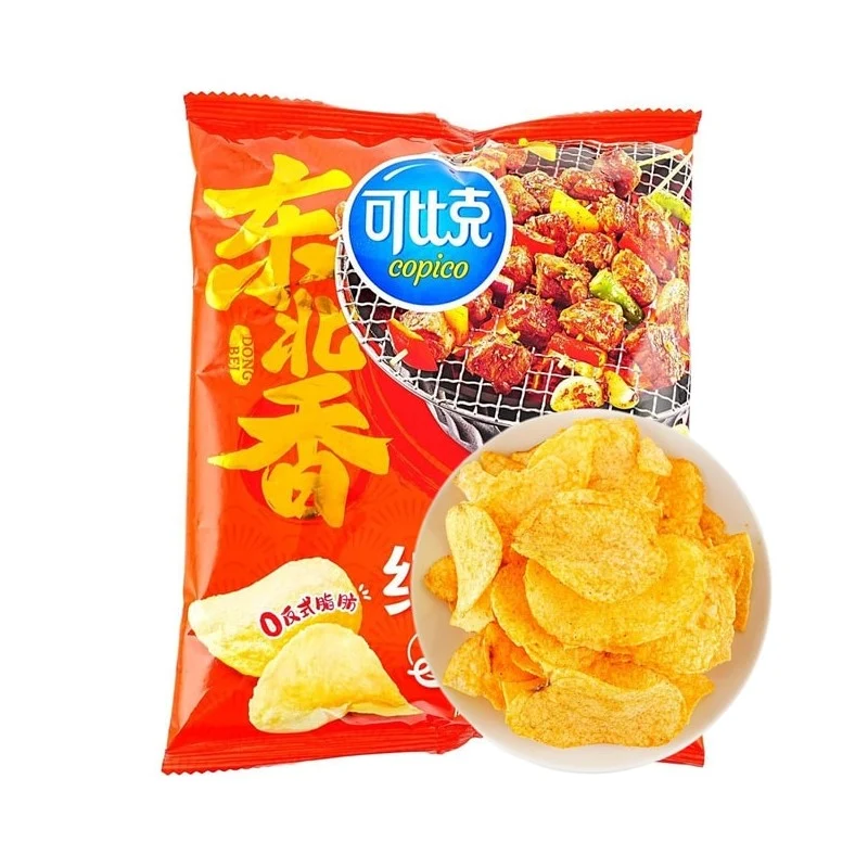 [Self-operated] China Kebike Original Cut Potato Chips Northeast BBQ Flavor 56g Regional Flavor 0 Trans Fat Snack Puffed Food