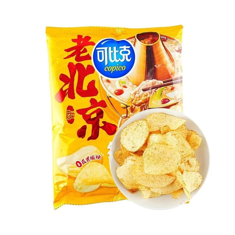 [Self-operated] China Kebike Original Cut Potato Chips Old Beijing Sesame Flavor 56g Regional Flavor 0 Trans Fat Snack Puffed Food