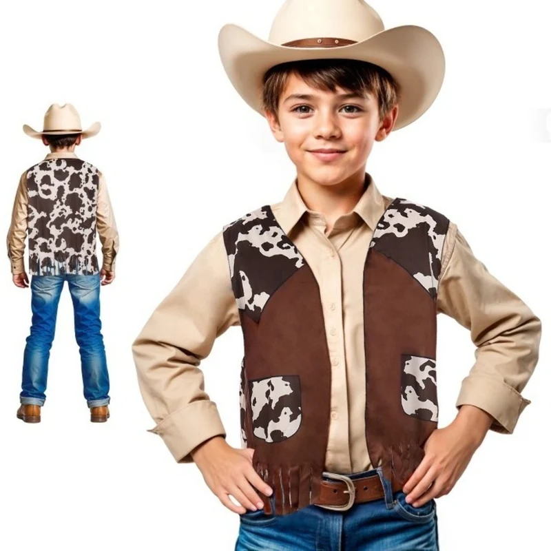 Braunes Cowboy-Weste für Kinder